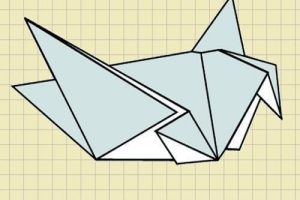 Wie man eine Origami-Taube macht